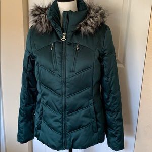 ZeroXposur Quilted Winter Coat with Faux Fur Hood